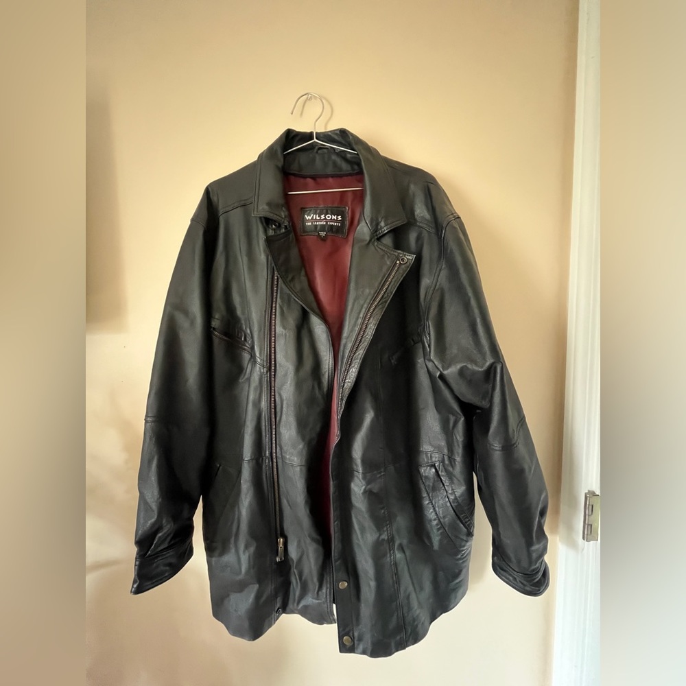 Black Wilson Leather Jacket sz Large